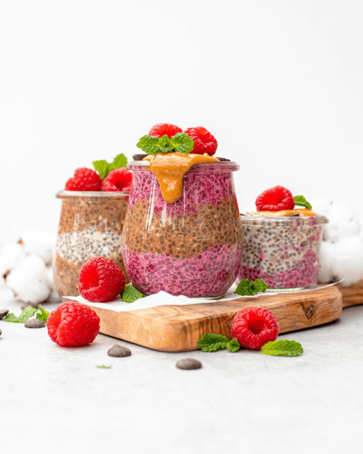 Chia pudding met rode biet Chia pudding met rode biet