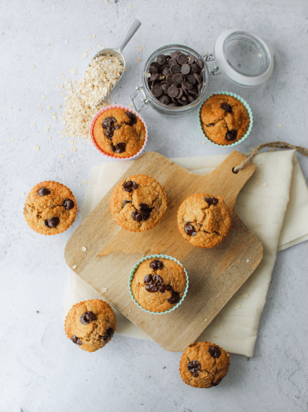 Gezonde choco chip muffins Gezonde choco chip muffins