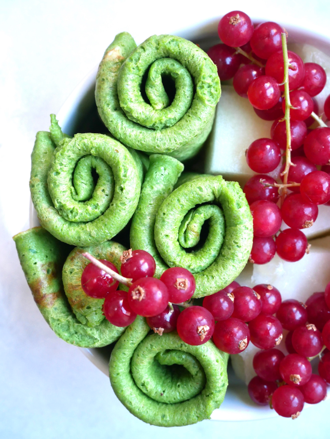 Groene snack-pannenkoekjes Groene snack-pannenkoekjes