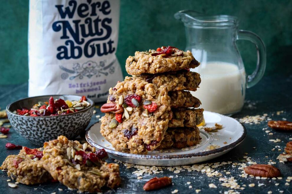 Haverkoeken met rozijnen en cranberry’s Haverkoeken met rozijnen en cranberry’s