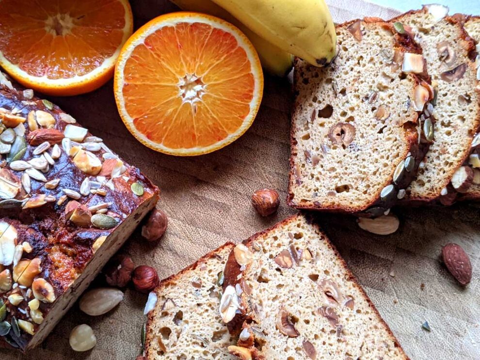 Noten-zaden bananenbrood Noten-zaden bananenbrood