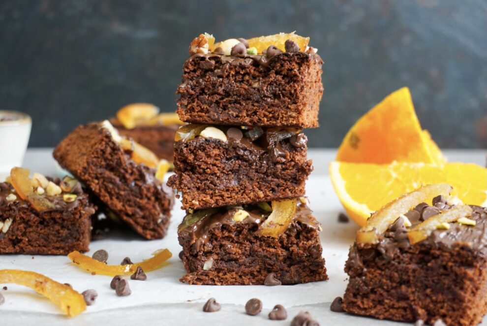 Glutenvrije brownies met sinaasappel Glutenvrije brownies met sinaasappel