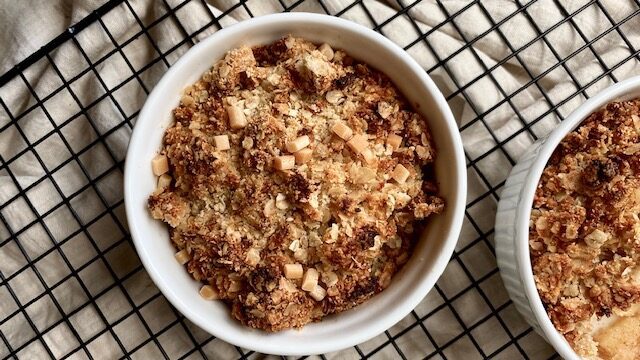 Crumble met gezouten karamel Crumble met gezouten karamel