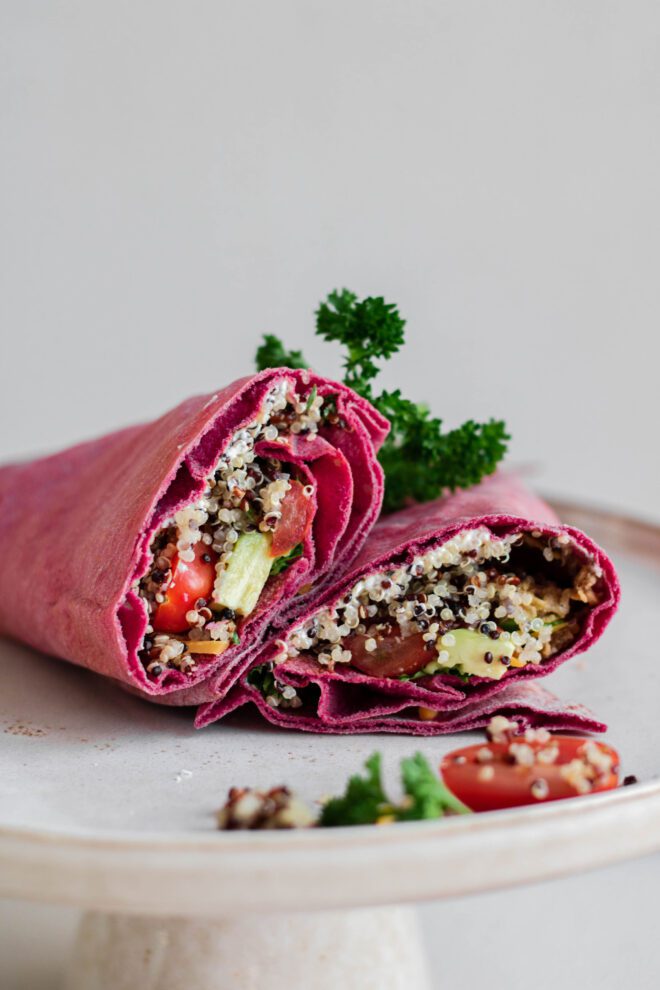 Pink quinoa wrap Pink quinoa wrap