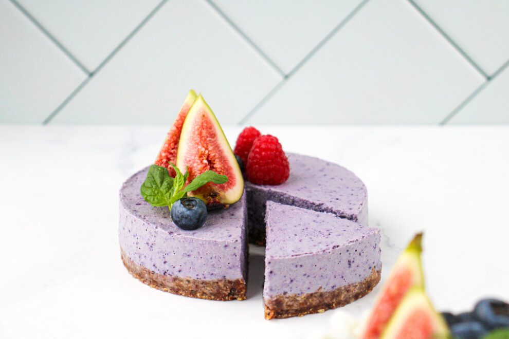 Gezonde vegan & no bake blueberry cheesecake Gezonde vegan & no bake blueberry cheesecake