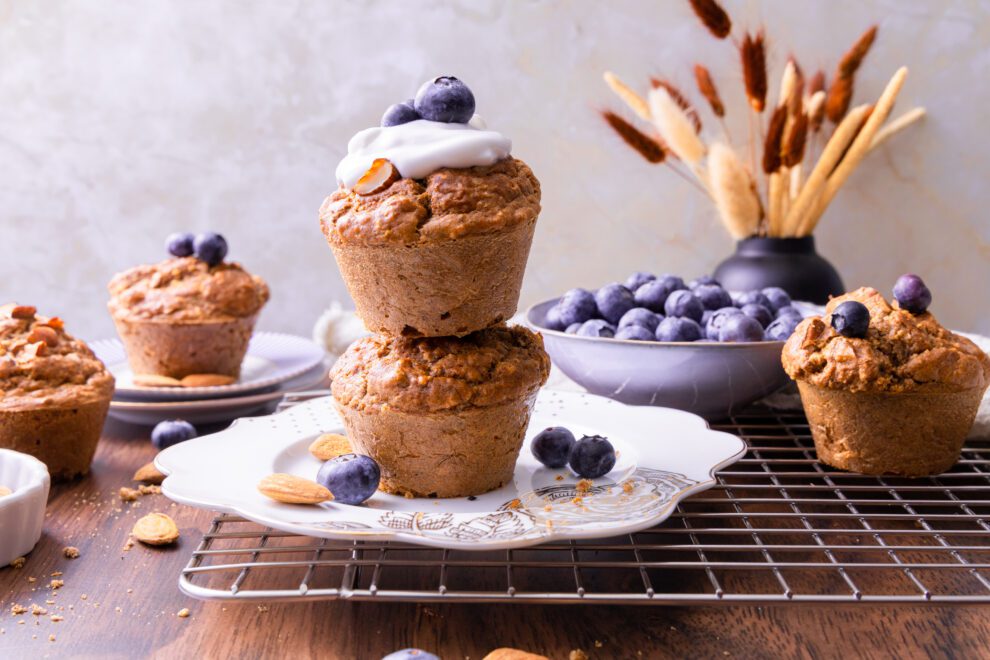Ontbijtmuffins met amandelen Ontbijtmuffins met amandelen