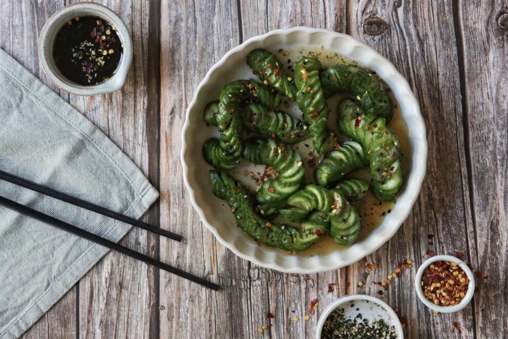 Hoe maak je viral spiral komkommersalade Hoe maak je viral spiral komkommersalade
